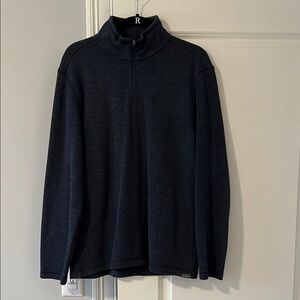 Men's Black Quarter-Zip Sweater